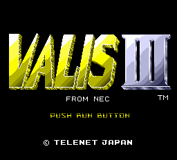 Valis III Title Screen